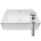 Novatto Rectangular White Porcelain Sink Set with Brushed Nickel Drain and Sealer NP-018131BN - alternate 1